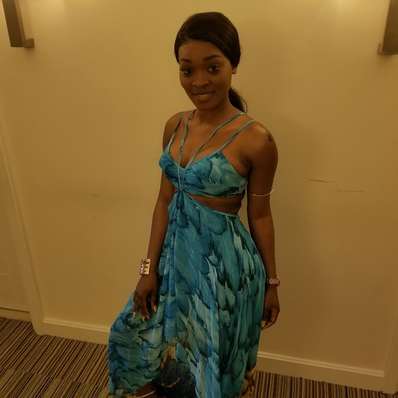 Multi color sheer maxi dress - Picture 1 of 1